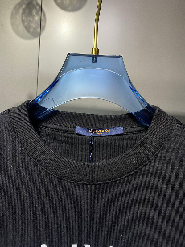 Front view of Louis Vuitton luxury clothing with runway-inspired design
