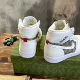Gucci two-tone luxury sneakers view 5 signature lace-up style