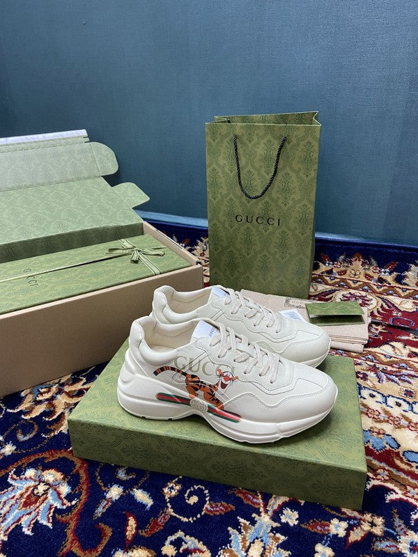 Gucci neutral cream luxury sneakers view 8 streetwear statement look
