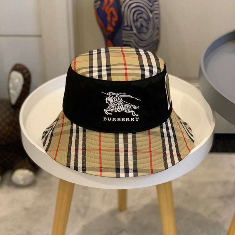 Close-up detail view of Burberry unisex cap