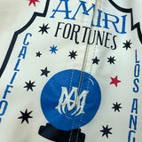 Close-up of Amiri t-shirt craftsmanship