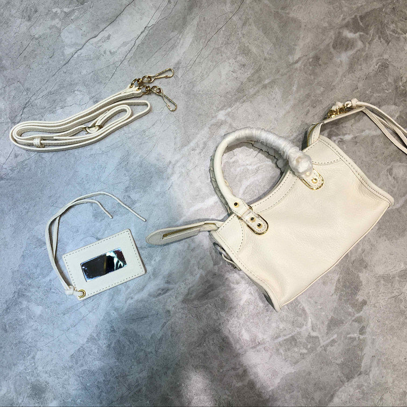 Structured Faux Leather Handbag - Premium Craftsmanship Detailing | Women's Statement Accessory #687 - close-up detail shot (image 3) of designer-inspired handbag
