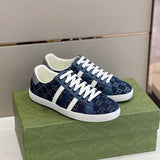 Gucci clean off-white luxury sneakers view 8 bold athletic profile