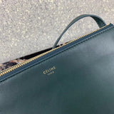 Side profile of structured classic women's handbag – women's premium purse