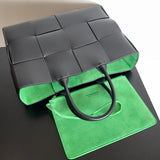 Chic Vegan Leather Handbag - Polished Finish | Women's Everyday Carry Handbag #1580 - back view (image 4) of designer-inspired handbag