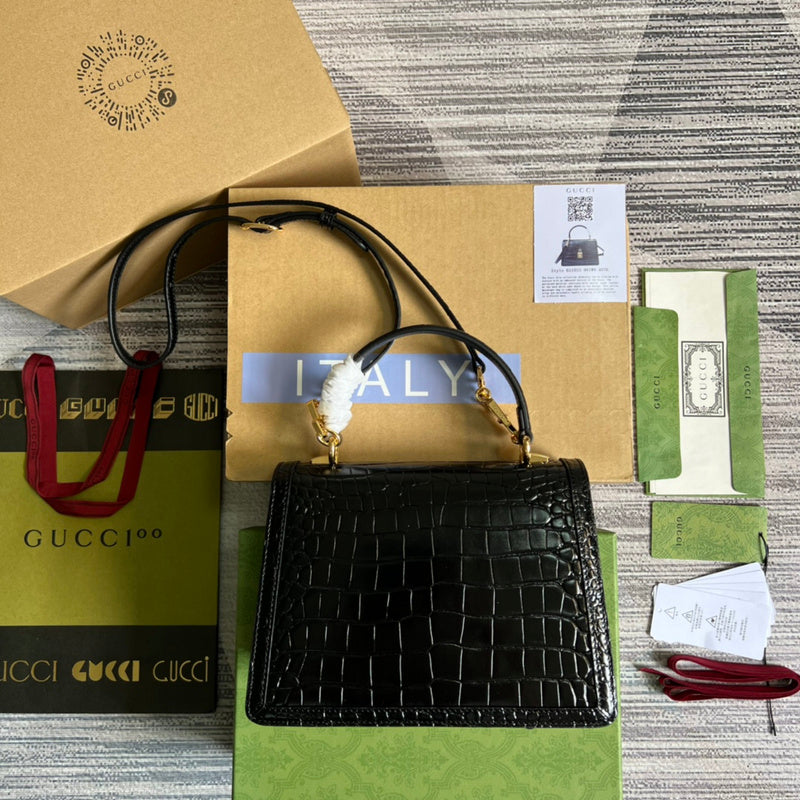 Top view of classic chic women's handbag – women's luxury handbag