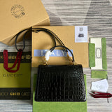 Top view of classic chic women's handbag – women's luxury handbag