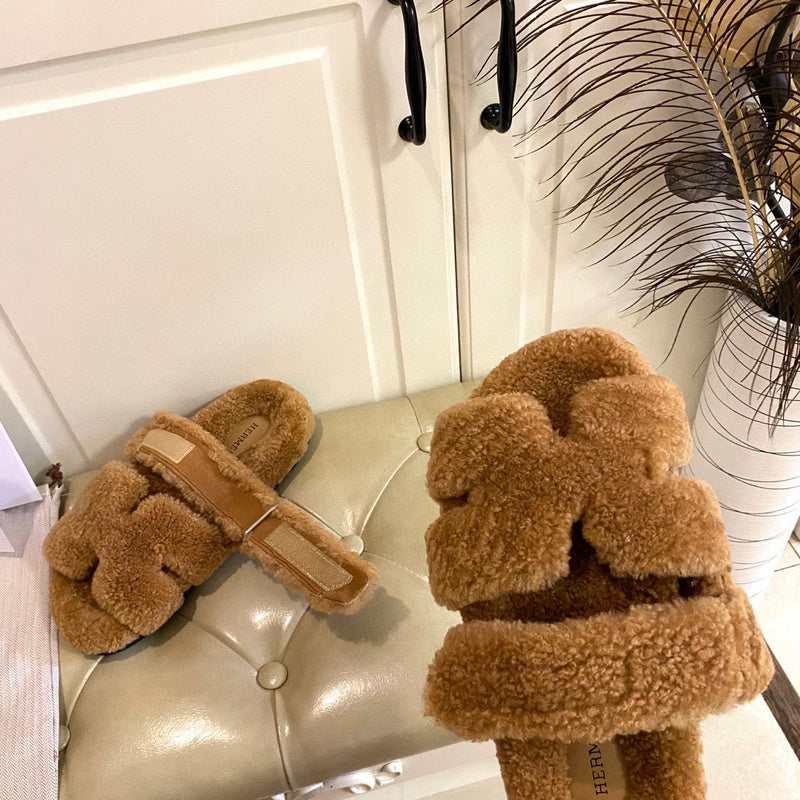 Hermès Chocolate Brown Platform Sandals - Lifestyle Styling Shot