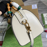 Side profile of classic signature women's handbag – women's designer-style accessory