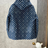 Side profile of Louis Vuitton luxury clothing with label-forward styling