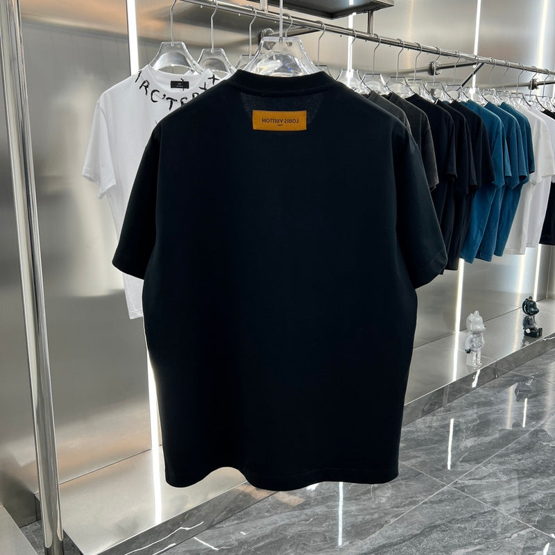 Back view of Louis Vuitton cotton t-shirt with monogram-inspired silhouette