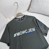 Side profile of Moncler luxury clothing with signature branding