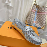 Louis Vuitton White Low-Top Sneakers - Sole Detail View