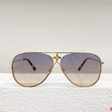 Close-up detail view of Louis Vuitton unisex sunglasses