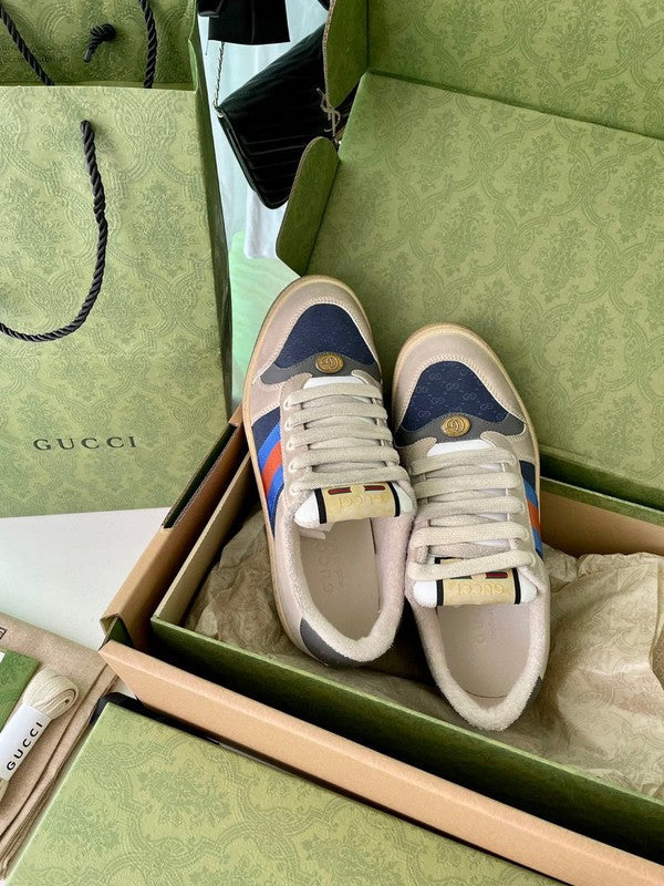 Gucci sneakers detailed view showing premium designer craftsmanship