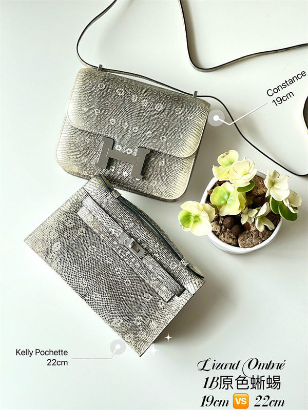 Side view of timeless structured handbag