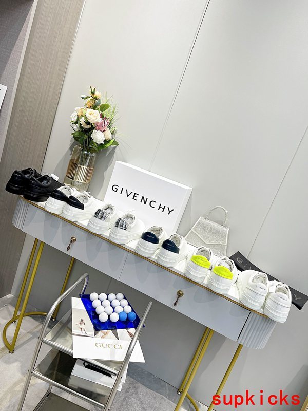 Givenchy Grey Chunky Platform Sneakers - Back View