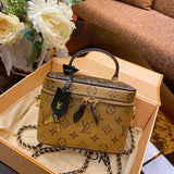 Back view of elevated everyday-luxe women's handbag – women's statement bag