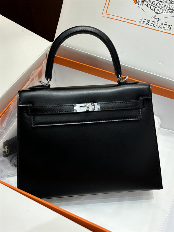 Side view of graceful structured handbag
