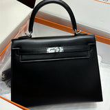 Side view of graceful structured handbag