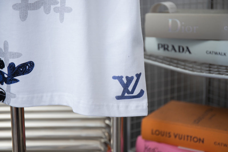 Front view of Louis Vuitton cotton t-shirt with signature branding