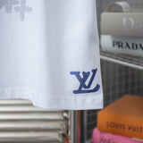 Front view of Louis Vuitton cotton t-shirt with signature branding