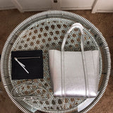 Top view of statement modern women's handbag – women's everyday handbag