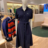 Full styled look of Lacoste luxury clothing with logo-detail design