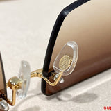 Close-up detail view of Cartier unisex sunglasses