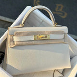 Side view of statement structured handbag