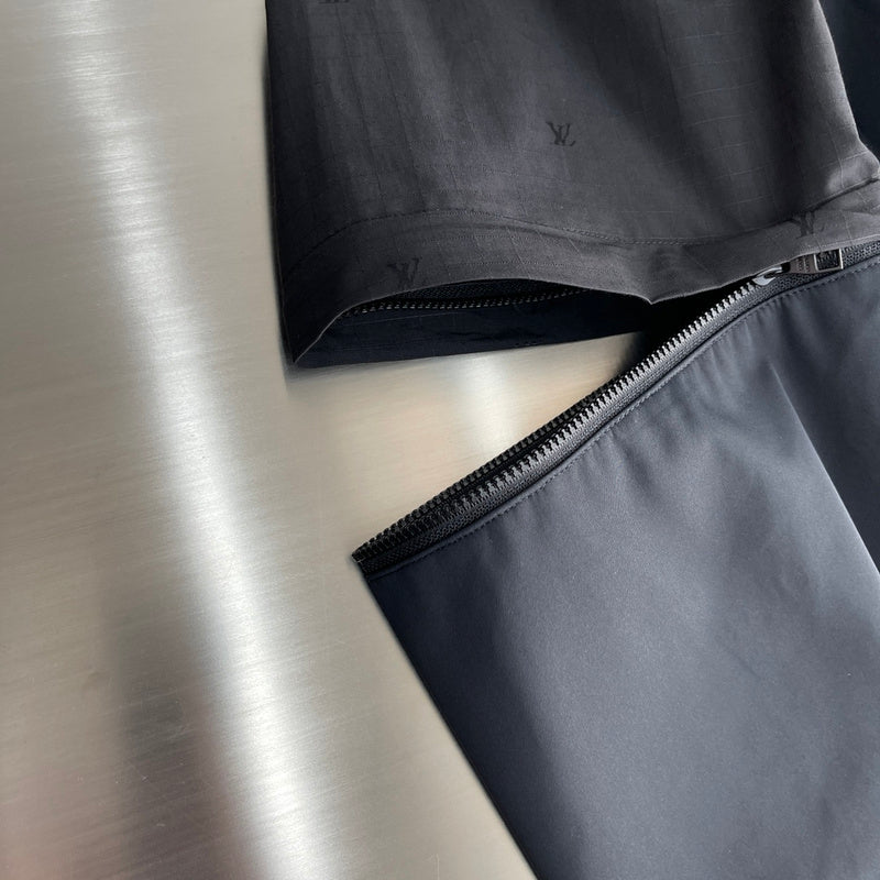 Full styled look of Louis Vuitton luxury clothing with contemporary cut