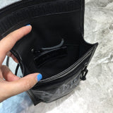 Statement Vegan Leather Handbag - Chic Everyday Appeal | Women's Luxury Handbag #211 - close-up detail shot (image 3) of designer-inspired handbag