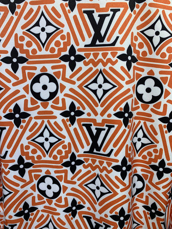 Front view of Louis Vuitton cotton t-shirt with signature branding