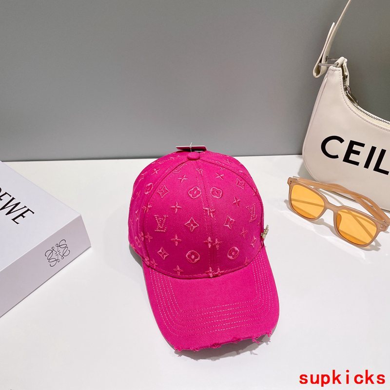 Close-up detail view of Louis Vuitton unisex cap
