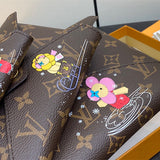 Clean-Lined top-handle bag carried on shoulder