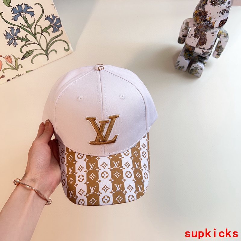 Close-up detail view of Louis Vuitton unisex cap