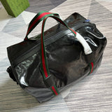 Back view of structured polished women's handbag – women's statement bag