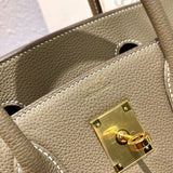 Side view of modernist structured handbag