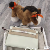 Side view of refined structured handbag