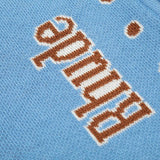 Full styled look of Rhude luxury clothing with label-forward styling