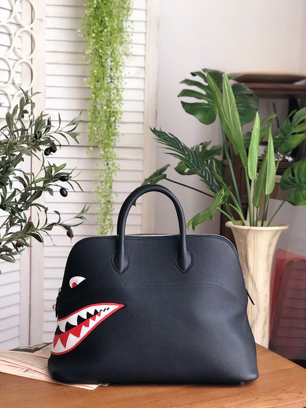 Close-up detail of sleek bag design