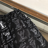 Close-up detail shot of Louis Vuitton cotton t-shirt with streetwear-inspired cut