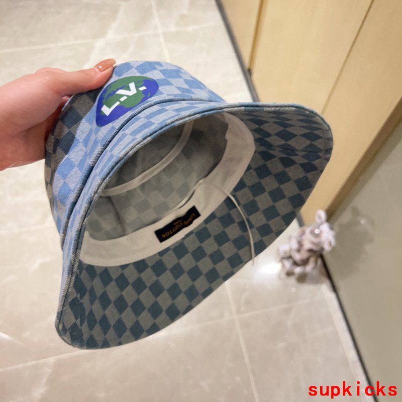 Close-up detail view of Louis Vuitton unisex cap