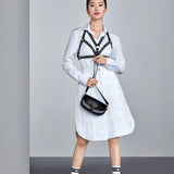 Interior view of refined chic women's handbag – women's designer-style accessory