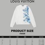 Close-up detail shot of Louis Vuitton luxury clothing with relaxed-fit cut
