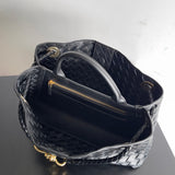 Classic Premium PU Leather Handbag - Everyday Elegance | Women's Everyday Carry Handbag #1581 - side angle view (image 2) of designer-inspired handbag