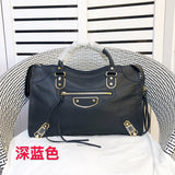 Side profile of structured premium women's handbag – women's everyday handbag