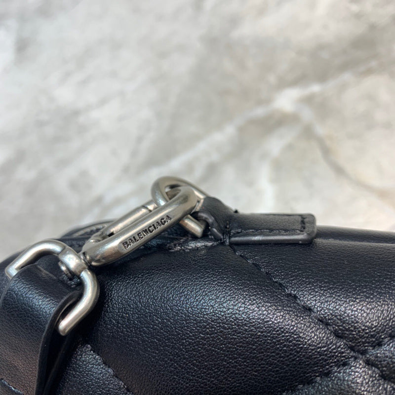 Sleek Faux Leather Handbag - Statement Silhouette | Women's Everyday Carry Handbag #1039 - styled full view (image 7) of designer-inspired handbag