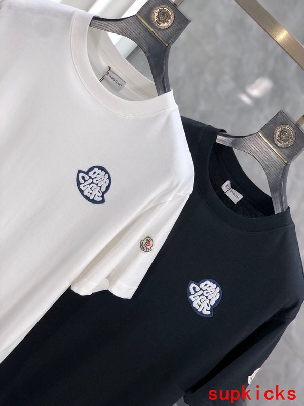 Full styled look of Moncler luxury clothing with relaxed-fit cut