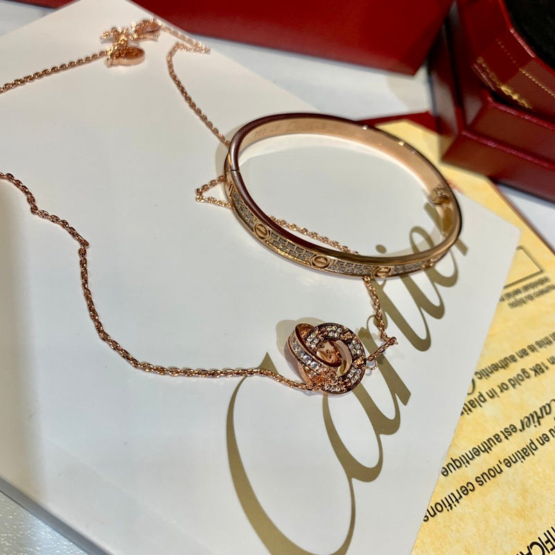 Close-up detail view of Cartier unisex jewelry piece